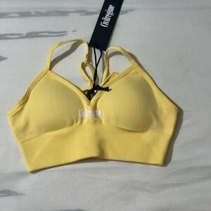 Civil Regime  Women's Pastel Yellow Kelly Seamless Sports Bra